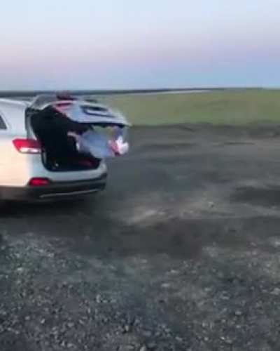 How to enter a car through the trunk. ( I don't know if it's a repost I searched "car trunk" and I didn't find this video, so sorry in advance)