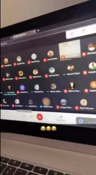 When you forget to mute yourself in a zoom class