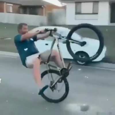 Rearing the bike