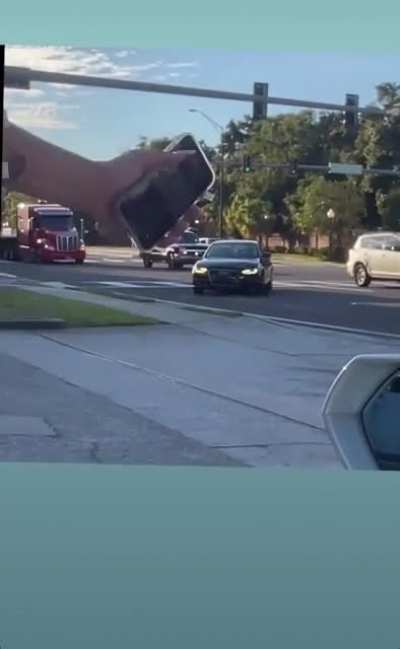 Woman gets mad after rear ending a person's car