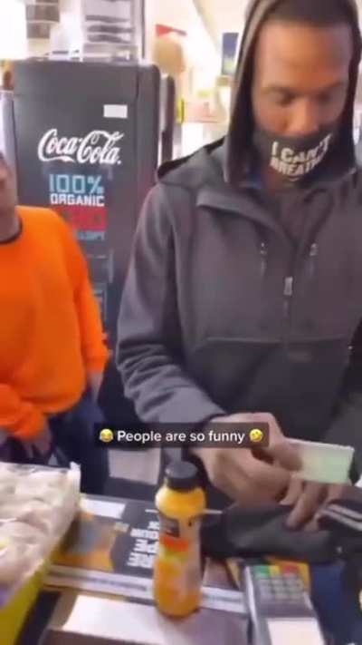 Oh man... the life of a cashier.