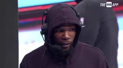 [Highlight] KD to Kyrie on him joining the 50/40/90: "Welcome to the club"