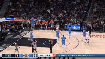 [Highlight] Hartenstein casually steals the offensive rebound out of Edwards hands leading to the corner triple for George