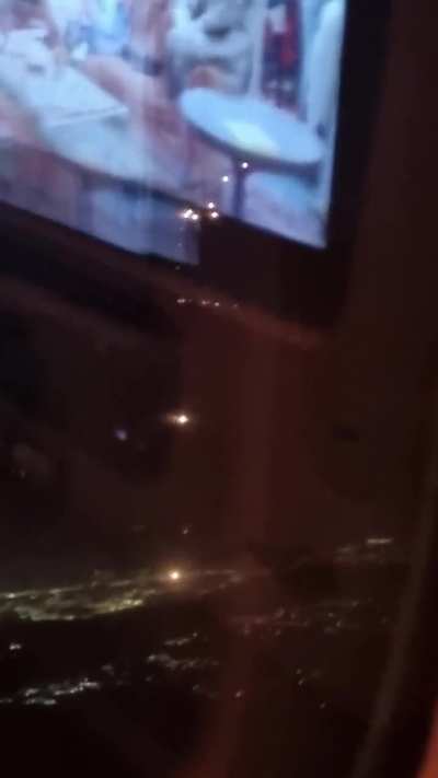 Recorded this 2 hours ago on flight to dubai - Iran Missiles