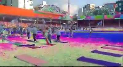 Islamic Extremists, claiming Yoga to be Haram, disrupt Yoga event organized in the Maldives on the occasion of World Yoga Day.