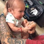 This teething baby