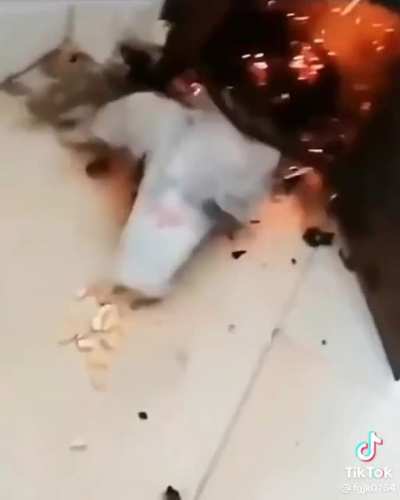 To threaten a pigeon with eat this or you get the fire