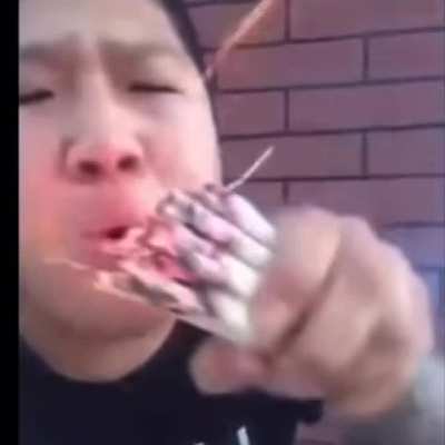 "I'm so cool I eat cigarettes"