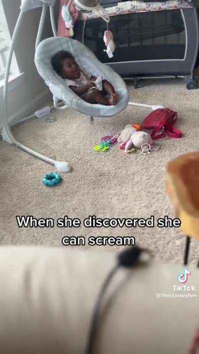 She so proud of herself lol, adorable