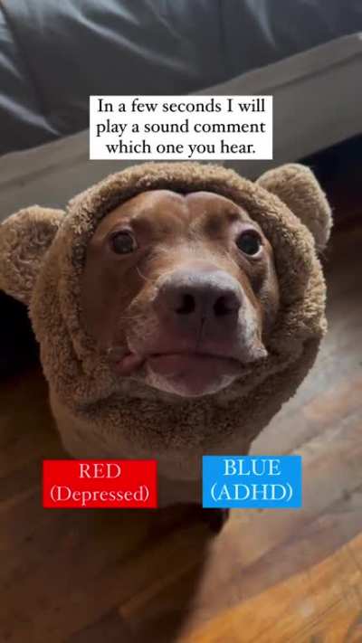 If you hear RED you're depressed if you hear BLUE you have ADHD