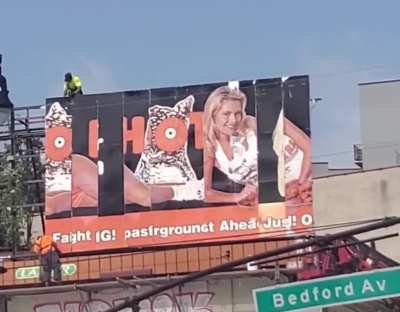 WCGW putting up a hooters billboard