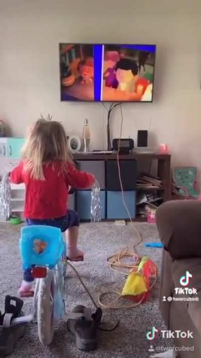Telling your kids they are powering the TV