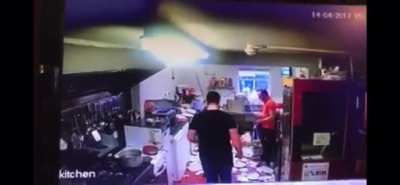 Reaction to CCTV footage after owner of pub wandered where all of her plates had gone (OC) ??