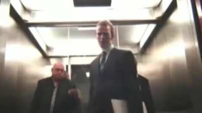 Hot blonde in elevator
