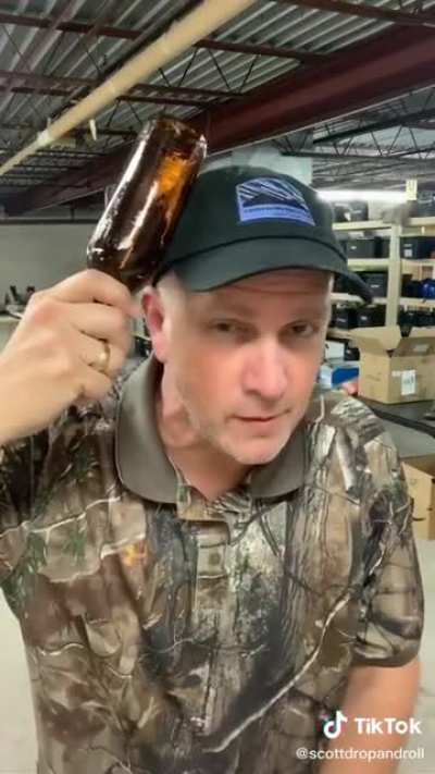 Bottles that don’t hurt when they break on your head.