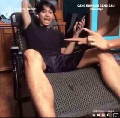 WCGW Trying to kill a cockroach
