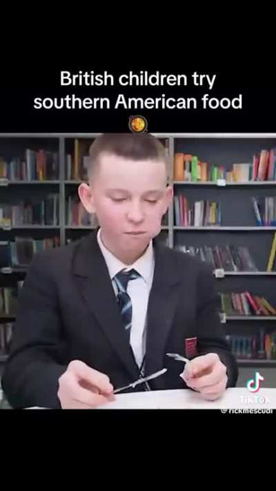 British kids try Southern American food