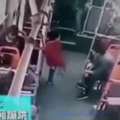 Don't mess with tired guy on his way from work.