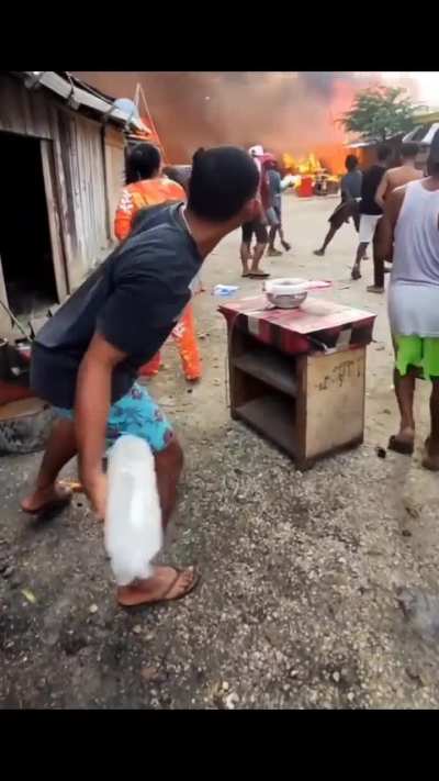 To help put out the fire