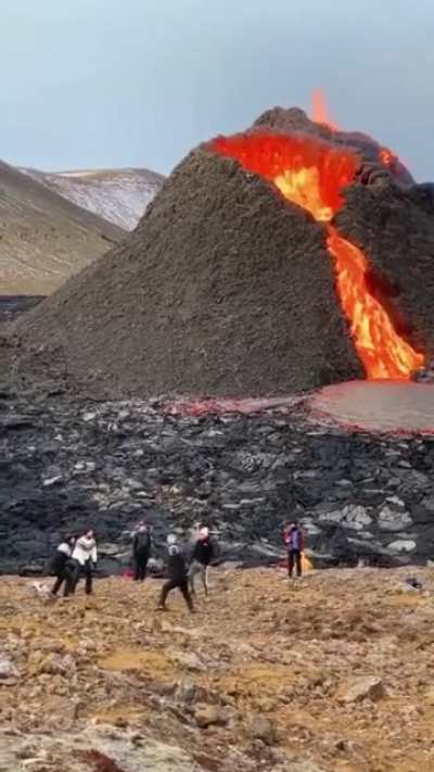 ? an active volcano in Iceland ?