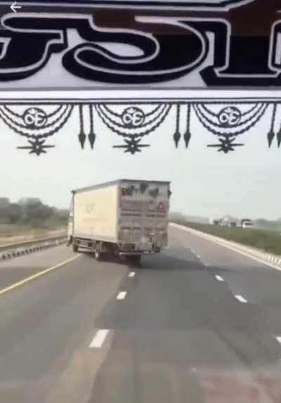 Indian truck driver almost flips it