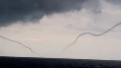 Huge rope waterspout in the Black Sea today.. ?
