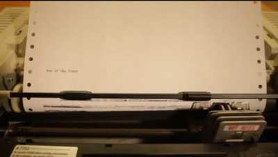A dot matrix printer playing "Eye of the Tiger"