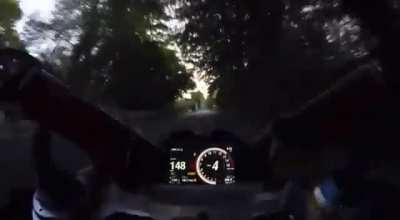 The Isle of Man TT, known as one of the deadliest motorcycle races in the world, with racers reaching breakneck speeds.  POV footage from Michael Rutter.