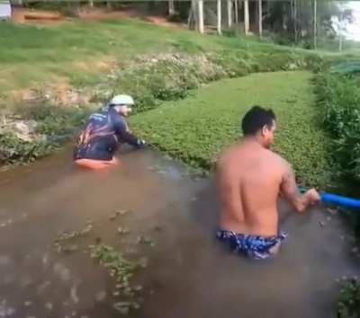 Cleaning the river