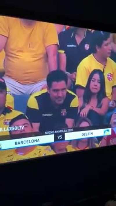 Brings his side chick to a televised football match, ends up getting telecasted