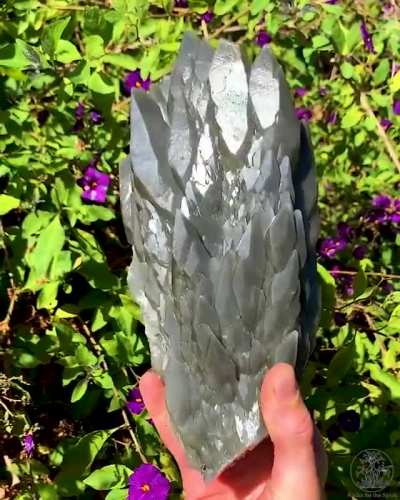 Naturally occuring "Dragonscale" calcite. Each scale is a single crystal that grew and overlapped the previous.