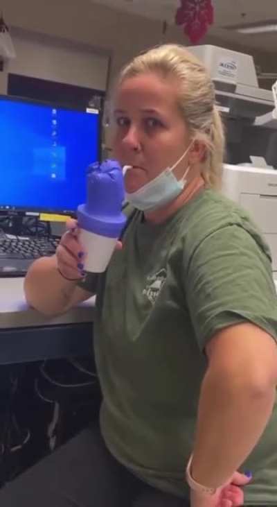 A team worker during a brake