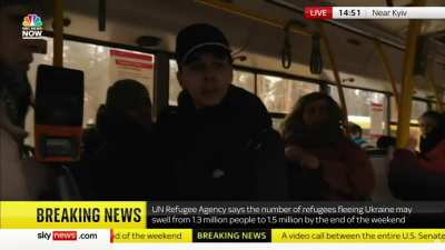 Dude escaping Ukraine during active shelling says he's ok because he smokes cannabis. Tells NBC reporter to legalize it.