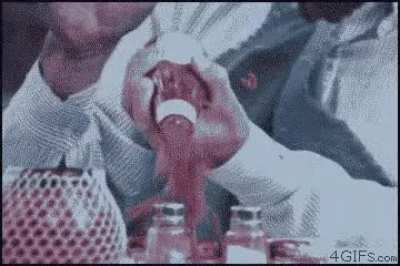 Ketchup bottle mishap