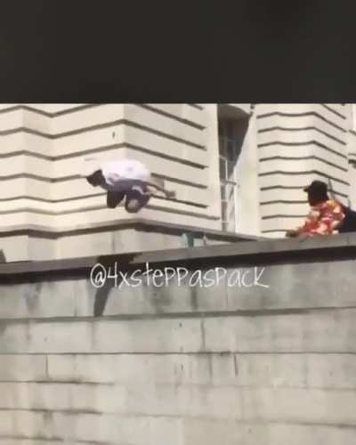 WCGW jumping off this ledge.