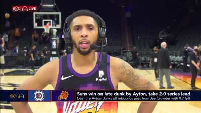 [Highlight] Cam Payne on Booker's screen on the final play: "Toward the end of the game . . . the refs kinda let you get away with a little bit. One thing we said in the huddle, make sure we screen, because the ref's really not paying attention."