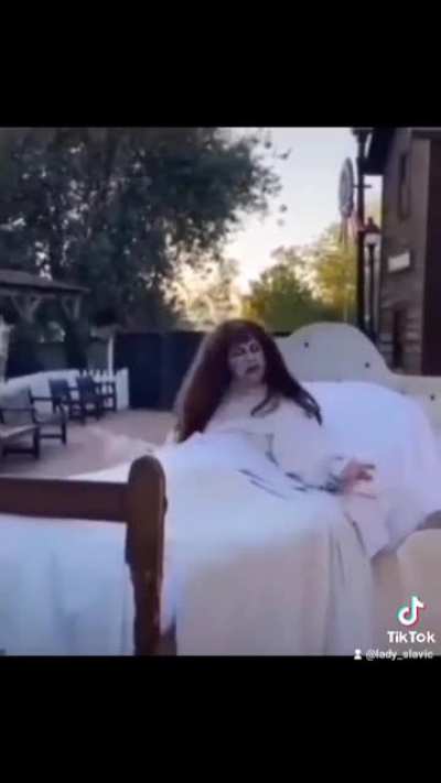 Girl dancing to "Who's That Girl"