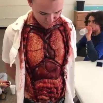 This hyper realistic costume
