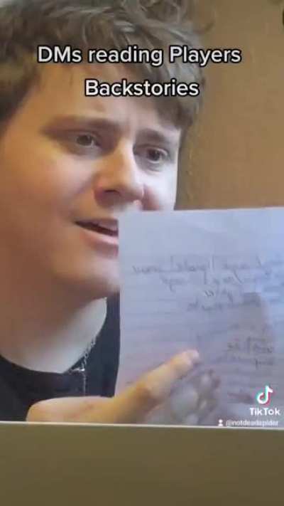 Reading DnD Player's Backstories