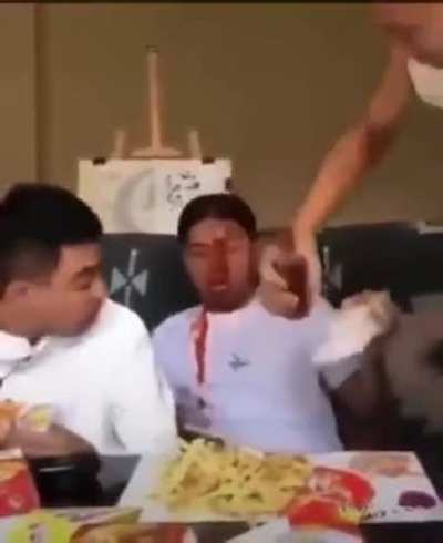 To put ketchup on the fries