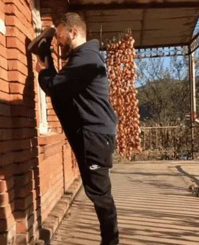 Stretching in the morning