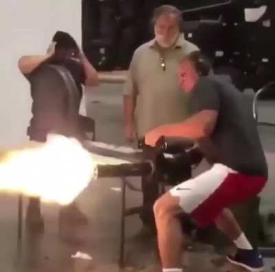 Minigun in shooting range