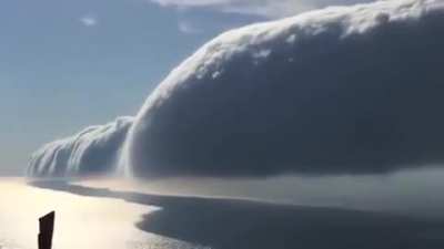 Roll clouds over lake Michigan