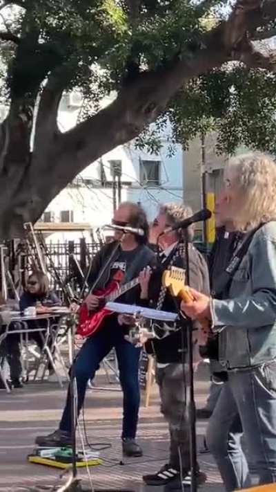 The essence of streets as public space: 'A young boy lost his dad in a crowd in Argentina. Strangers came together to help, chanting the father's name. Then the band joined in with a song, "?Eduardo, come and find Juan Cruz?".' ~ Daniel Abrahams