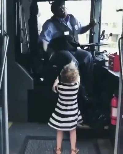 Before getting off of the bus, this little girl told the bus driver that "Shake It Off" was her favorite song, so he stopped everything he was doing, turned the radio up, and preceded to absolutely jam out with her.