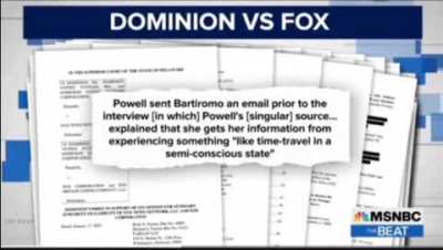 Fox News pays $787.5 million for false election fraud stories using "time traveler" as only source.