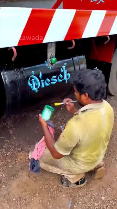 The precision in Indian truck art is truly on another level. Respect to the real artists! ?