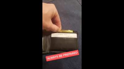 Always be prepared.