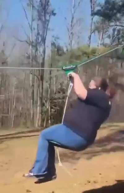 This attempt to use a zip slide