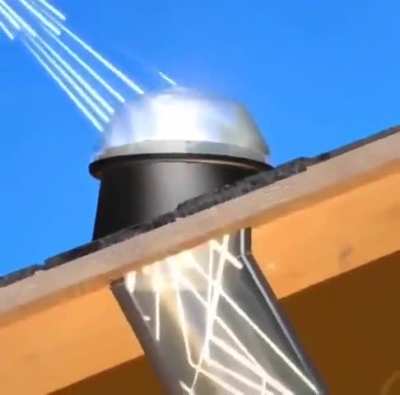 Solar tube (sun tunnel) —less expensive alternative to skylight